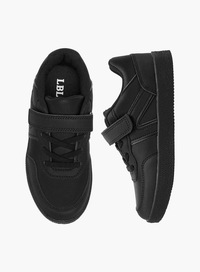 LBL by Shoexpress Boys Panelled School Shoes with Hook and Loop Closure