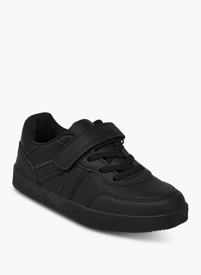 LBL by Shoexpress Boys Panelled School Shoes with Hook and Loop Closure