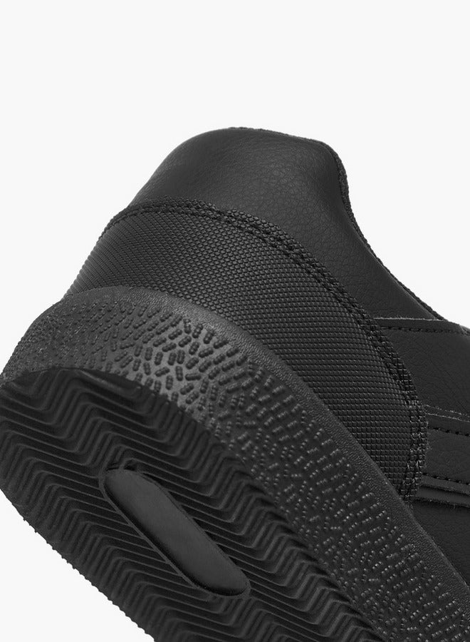 LBL by Shoexpress Boys Panelled School Shoes with Hook and Loop Closure  - Image 4