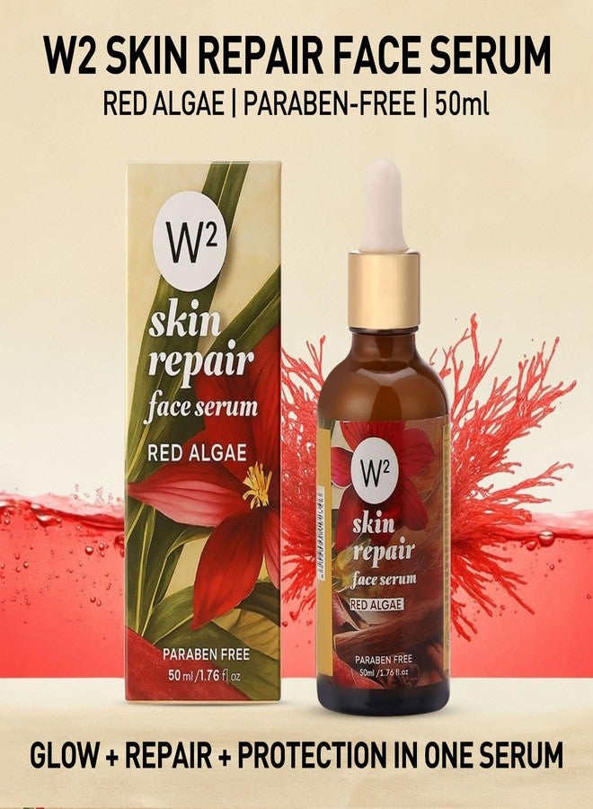 W2 W² Skin Repair Face Serum with Red Algae & Niacinamide | Anti-Aging, Hydrating & Barrier Repair Serum |Fades Dark Spots & Pigmentation | Skin Clarifying & Pore care| For All, Oily, Combination & Normal Skin| Paraben-Free |Silicon-Free, 50ml - Image 2
