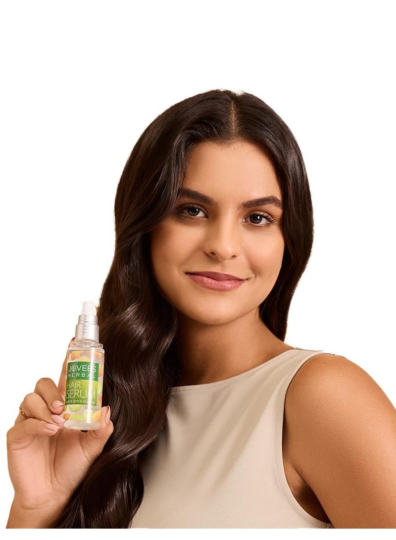 Jovees Herbal Hair Serum Grape Seed and Almond | For Frizzy Hair | Prevents Hairfall | For Men & Women (60ml) - Image 3
