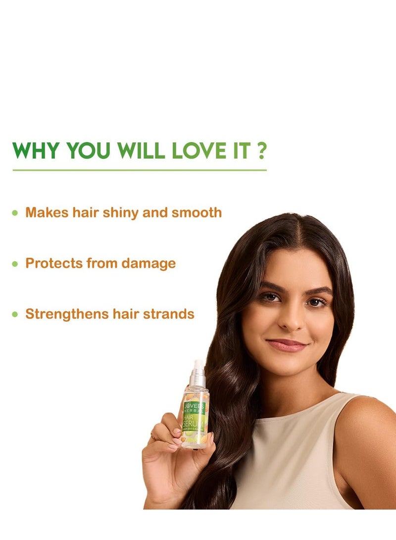 Jovees Herbal Hair Serum Grape Seed and Almond | For Frizzy Hair | Prevents Hairfall | For Men & Women (60ml) - Image 5