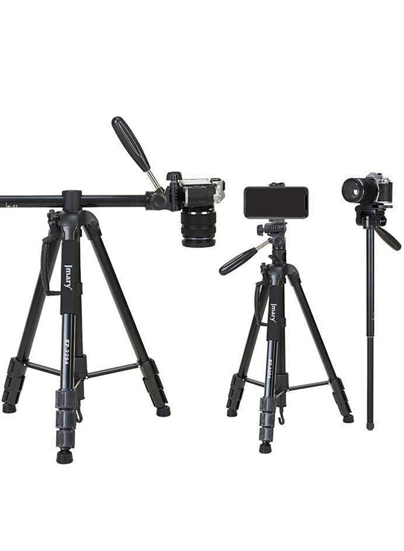 Jmary KP-2274 CameraAluminium Tripod with 4 Sections Professional Detachable Monopod Tripod with 360 Degree Head Quick Release Plate - Image 1