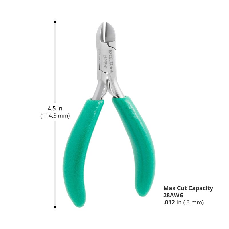 Excelta Bent Long Nose Plier,4-3/4" L,Smooth, 2629 - Image 2