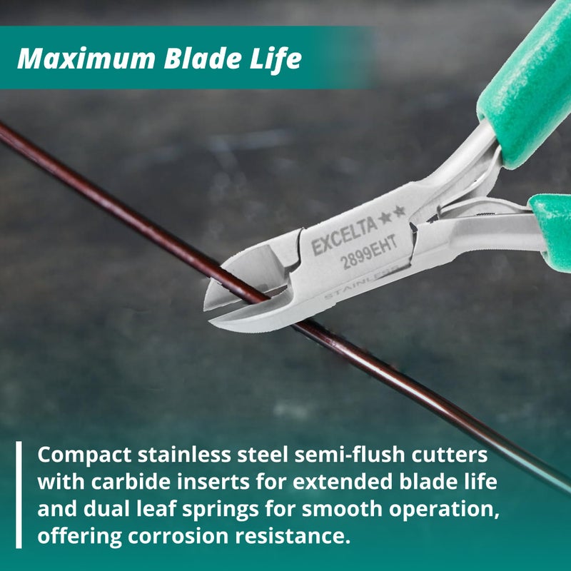 Excelta Bent Long Nose Plier,4-3/4" L,Smooth, 2629 - Image 4