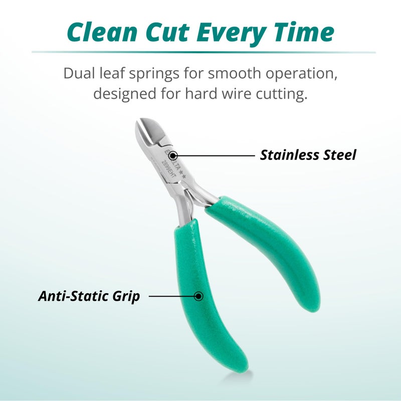 Excelta Bent Long Nose Plier,4-3/4" L,Smooth, 2629 - Image 3