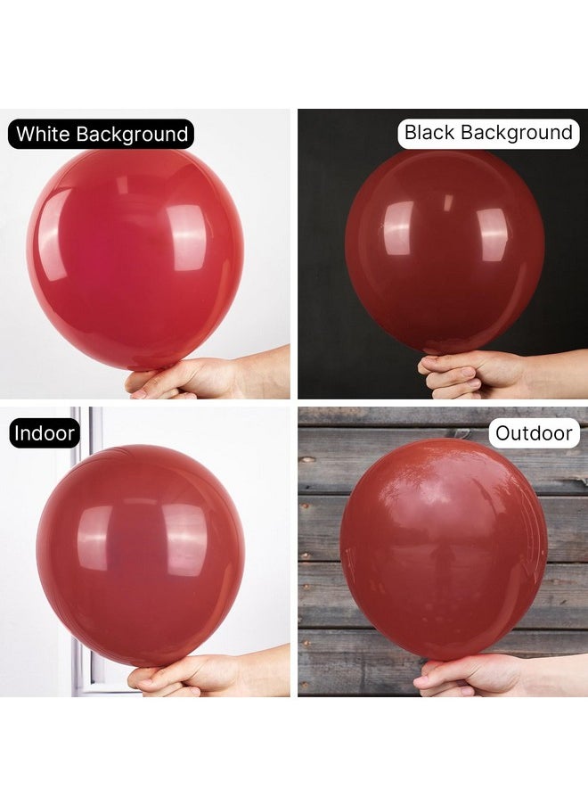 PartyWoo PartyWoo Ruby Red Balloons, 50 pcs 12 Inch Dark Red Balloons, Maroon Balloons for Balloon Garland or Balloon Arch as Birthday Party Decorations, Wedding Decorations, Baby Shower Decorations, Red-Y75  - Image 2