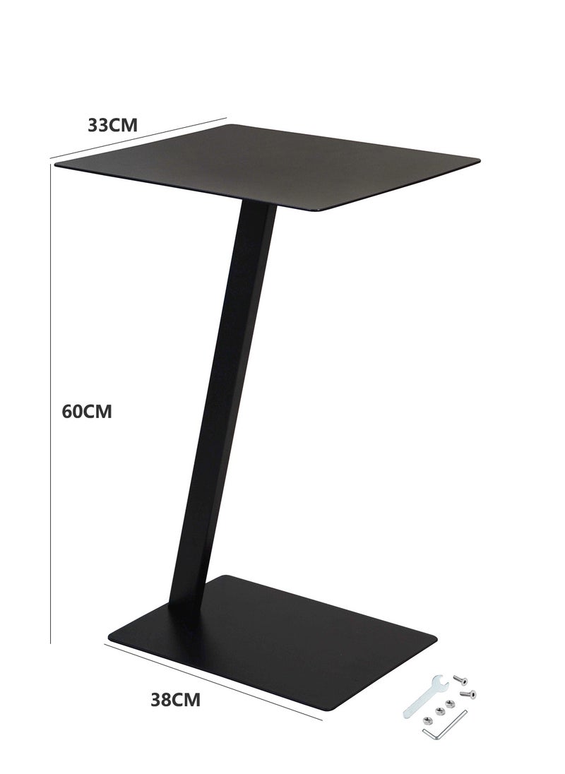 Coffee Table, C Shaped  Sofa Side Table,Iron End Table,Couch Table,for Living Room Bedside Bathroom Office Snack Coffee Tables, Easy Assembly