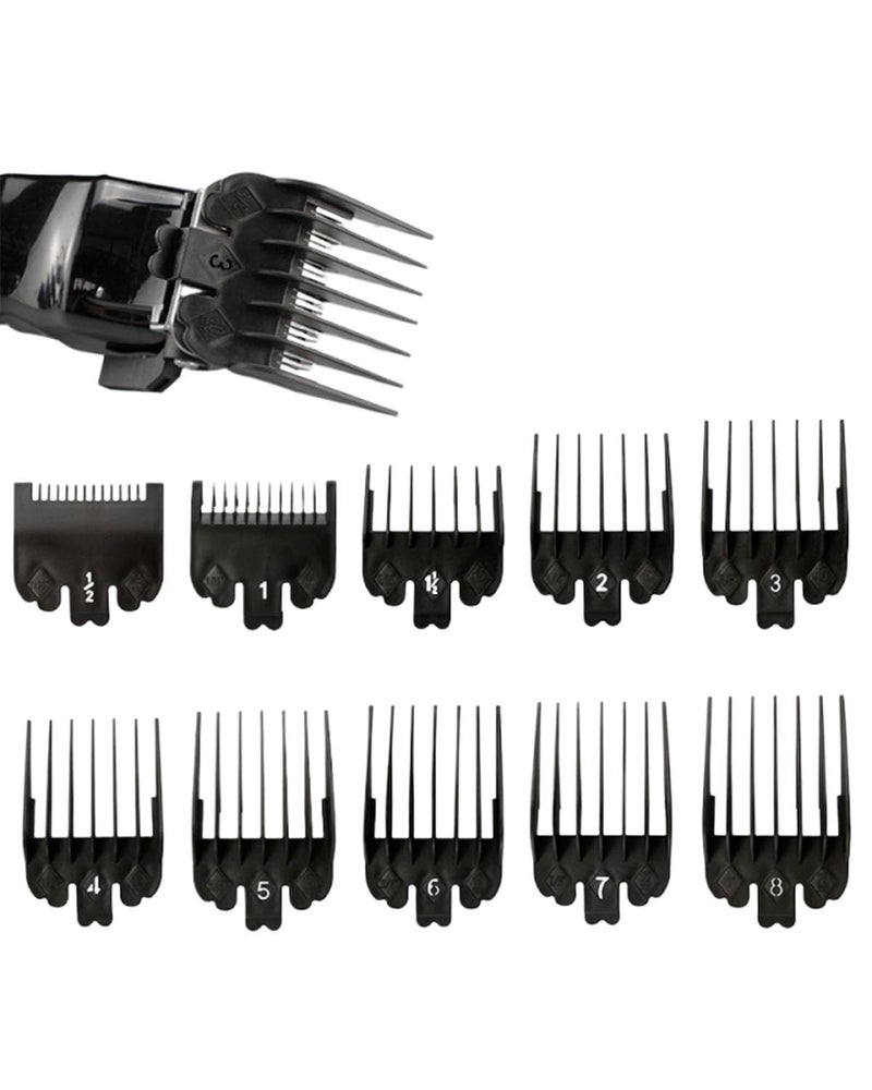 KalamkariX 10PCS Trimmer Clips Only, Clipper and Trimmer Accessories, Professional Hair Clipper Comb Set for Home and Salon Use, Multiple Length Options for Various Hairstyles - Image 1
