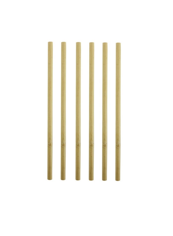 PARTY FUN Natural Bamboo Strow 7mm 10Pcs/Pkt - Image 1
