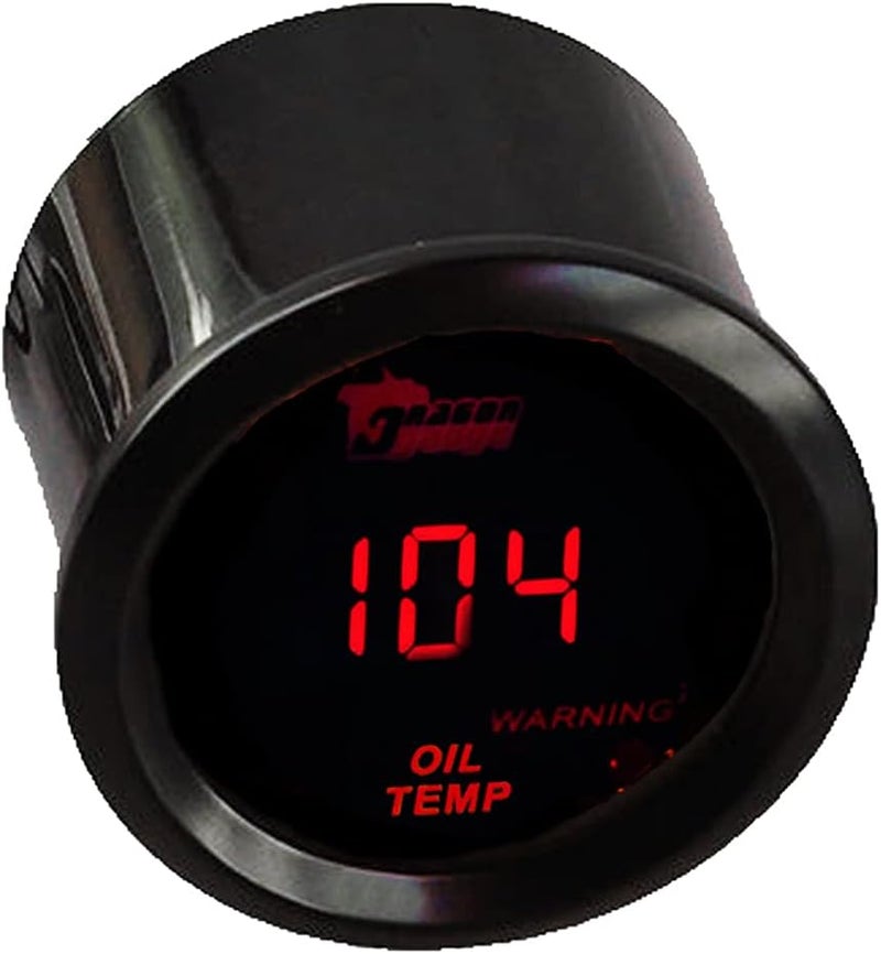 E Support Universal Car Motor 2" 52mm Digital Red LED Light Display Oil Temp Temperature Gauge Meter Fahrenheit F - Image 2