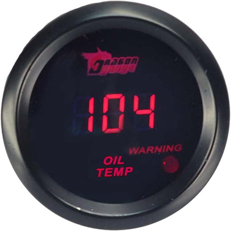 E Support Universal Car Motor 2" 52mm Digital Red LED Light Display Oil Temp Temperature Gauge Meter Fahrenheit F - Image 5