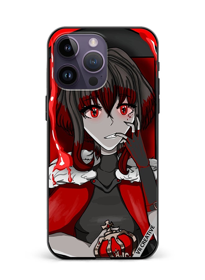 VR CREATIVE Protective Case Cover For Apple iPhone 16 Pro Max Portrait Of Anime Character Girl Design Multicolour