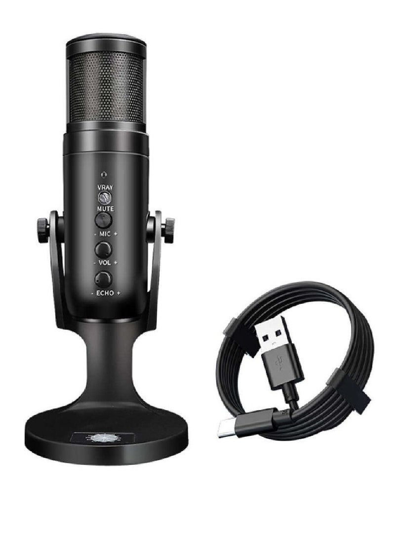 Jmary RGB USB Microphone Professional Condenser For PC Computer Laptop Phone Recording Singing Gaming Streaming - Image 1
