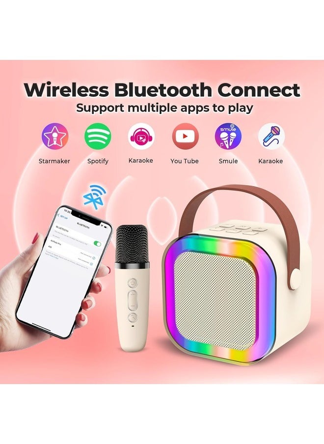 Kids Karaoke Machine, Portable Bluetooth Speaker with Wireless Microphone, Music Player for 4, 5, 6, 7, 8, 9, 10 +Year Old
