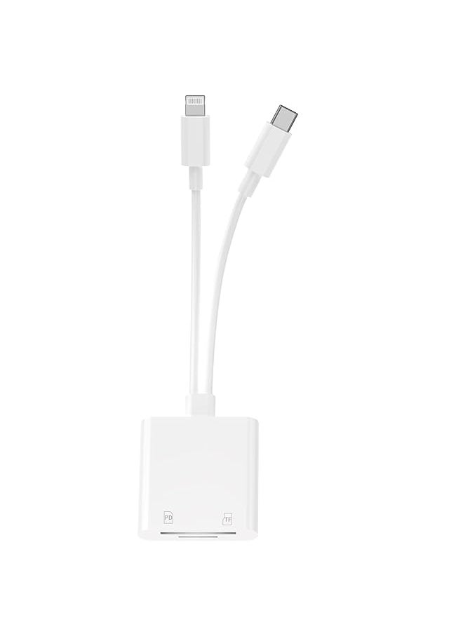 ماركة غير محددة قارئ بطاقة Sd 4 في 1 للكاميرات وقارئ Sd مع فتحة مزدوجة لبطاقة الذاكرة Microsd Tf للتصوير الفوتوغرافي وبطاقة ذاكرة Trail Game وعارض الكاميرا والتوصيل والتشغيل لهاتف Iphone Ipad Imac Dji  - Image 1