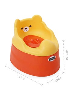 babyhug Babyhug Teddy Buddy Potty Chair, Portable with Smooth Edges, Detachable, High Backrest, 5 Months to 4 Years, 37 x 32 x 27.5 cm - Yellow & Orange  - Image 2