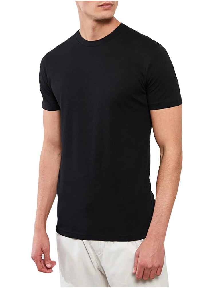 Nileton Slim Fit T-shirt For Men - Viscose - Half Sleeves Crew Neck Tee  - Image 2