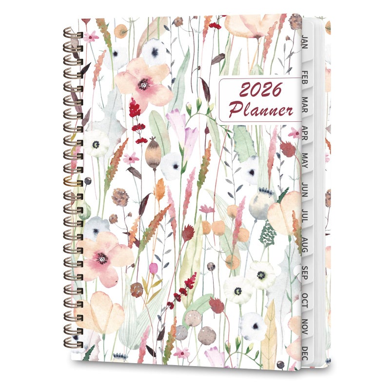 VALOME 2026 Planner, Weekly and Monthly Calendar Agenda Book, Jan 2026 - Dec 2026, Hardcover Planning Academic Planner for Office School Supplies and Desk Accessories - A5 (6.3'' x 8.5'') - Image 1