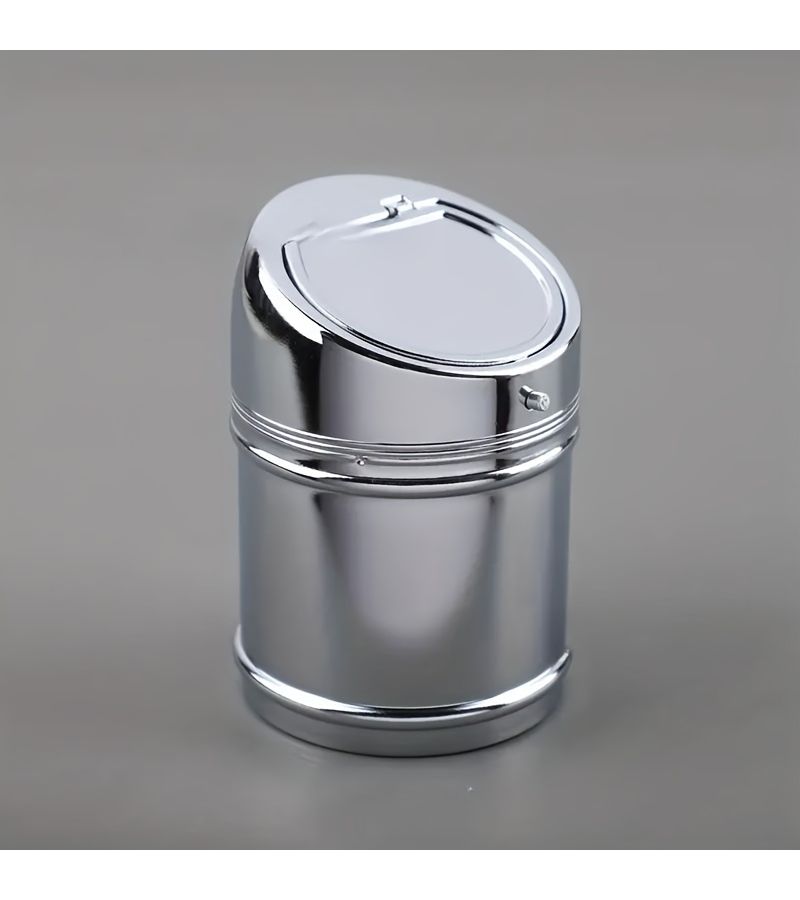 Stainless Steel Car Ashtray With One Click Pop Up Lid And Built In Mouthpiece 1pc Fire Extinguisher Smoking Ashtray For Home Office Vehicle Use - Image 5