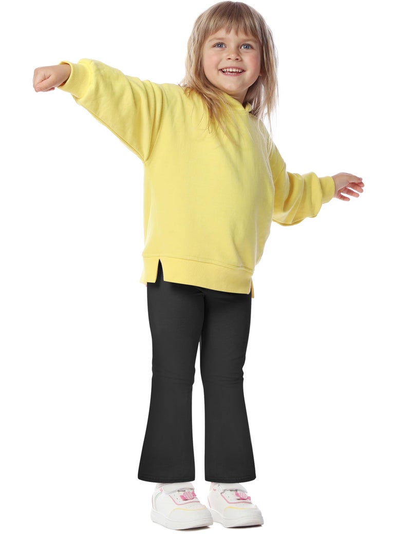 FEQO 5 Pack Toddler Girl Flare Pants Baby Girl Cotton Leggings Bell Bottoms Black, 3T - Image 2