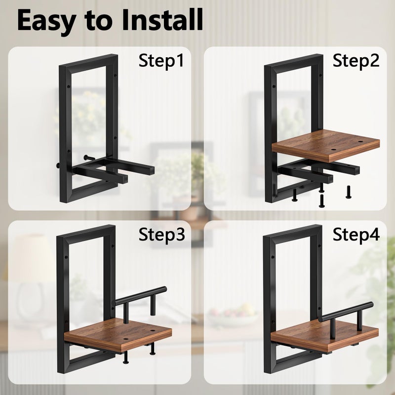 Sbosbo bosbo Floating Shelves for Wall, Plant Shelf Indoor, Wall Planters for Indoor Floating Plant Shelves for Bedroom, Living Room, Kitchen, Office, Bathroom Decor (3 Pack) - Image 5