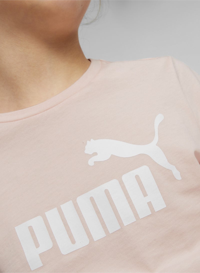 PUMA Logo Printed Kids Girls T-Shirt and Shorts Set  - Image 5