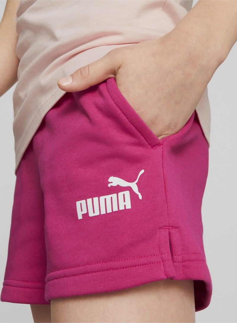 PUMA Logo Printed Kids Girls T-Shirt and Shorts Set  - Image 2