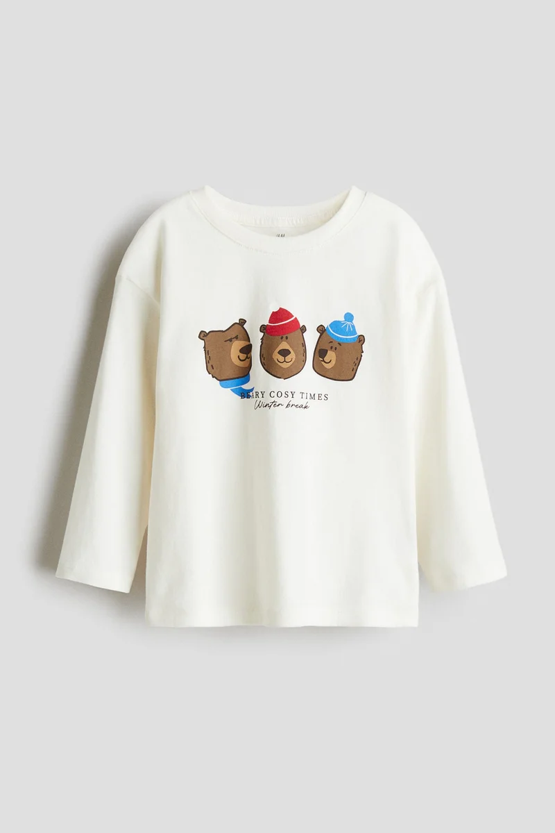 H&M Motif-detail cotton T-shirt