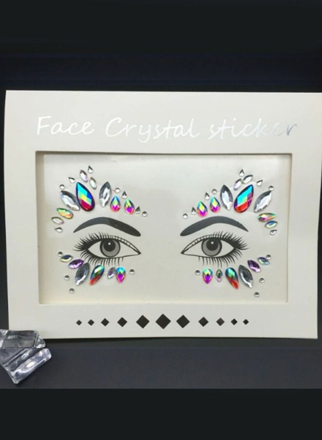 Luminous Mermaid Princess Face Gems Glitter Tattoo