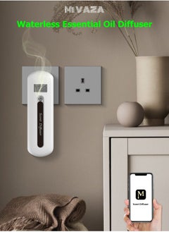 Mi VAZA Air Fragrance Device - Air Freshener - Essential Oil Diffuser - Waterless Fragrance Diffuser - Air Perfuming Device with LCD Screen - Built-in Bluetooth - Wall Mounted Aroma Diffuser - Smart Automatic Spray - Cordless Deodorizer - 160ml  - Image 1