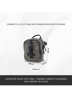 Discovery Discovery SHIELD RPET Polyester Tablet Utility Bag Khaki, Compact Travel Bag for Men and Women, Shoulder Bag, Portable Organizer, Sustainable Material and Eco Friendly  - Image 5