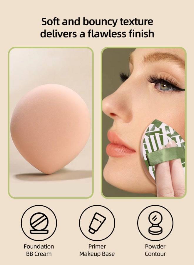 Zcheer 3pcs Marshmallow Makeup Sponge Set, Soft & Bouncy High-Density Powder Puff for Foundation/BB/Primer/Compact/Contour/Blush/Highlighter, Wet & Dry Use with Breathable - Image 3
