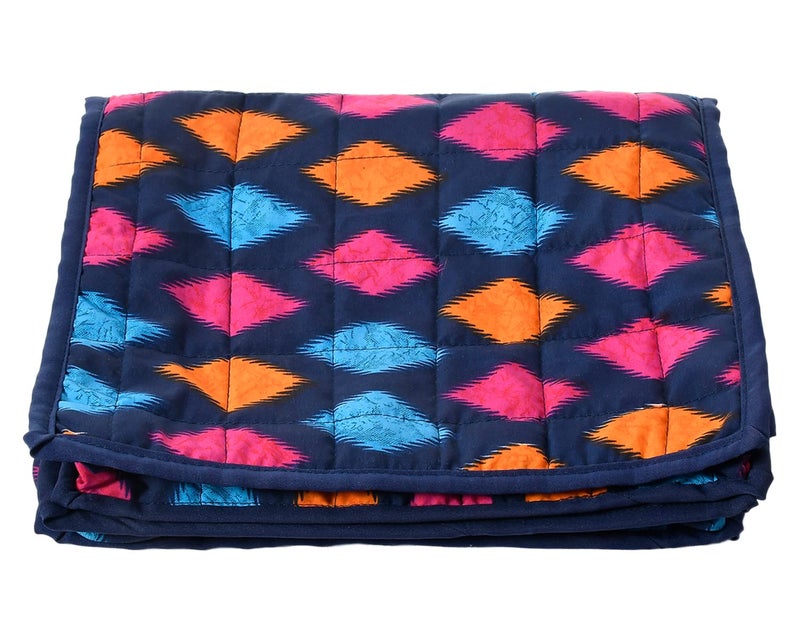 Kuber Industries Heart Home Navajo Printed Cotton Cloth Organizer For Undergarments Lingerie Innerwear Socks Dipper With 2 Tranasparent Compartment Green50HH01820 - Image 3