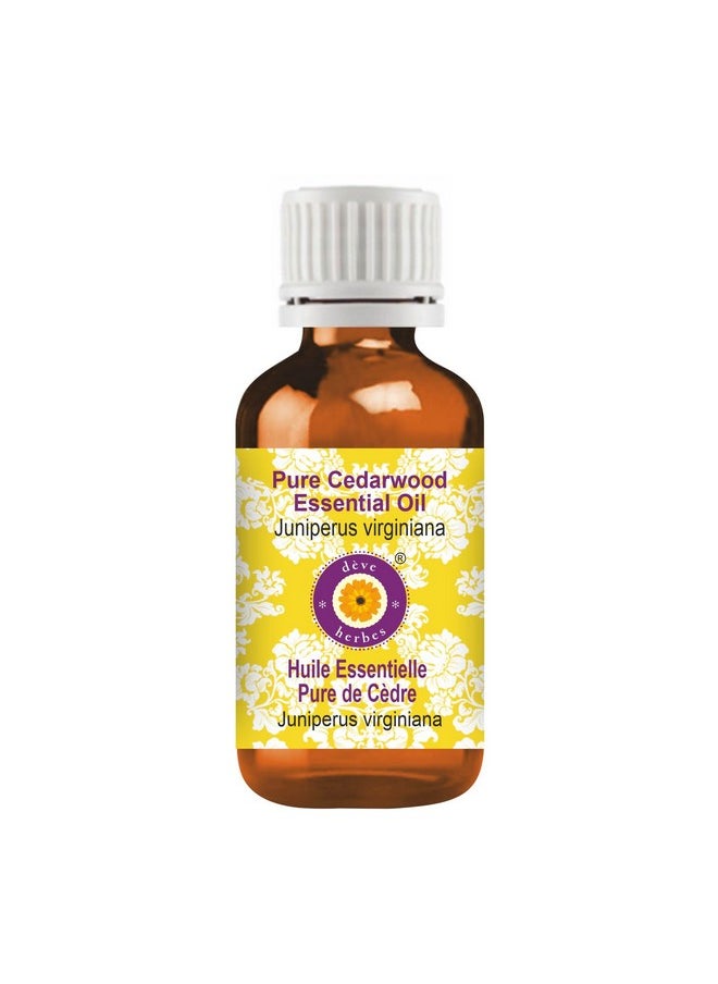 Deve Herbes Deve Herbes Pure Cedarwood Essential Oil (Juniperus virginiana) Steam Distilled 30ml  - Image 1