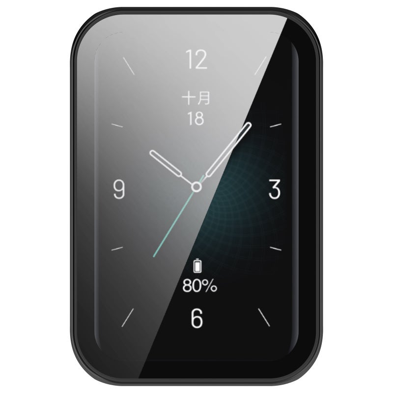 erorex For Honor Band 9 Pc + Tempered Film Integrated Watch Protective Case(Black) - Image 4