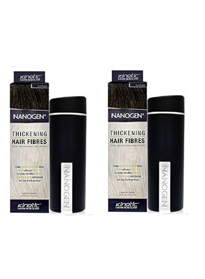 Nanogen - Combo of 2 Nanogen Thickening Hair Fibres Dark Brown 30gms - Image 1