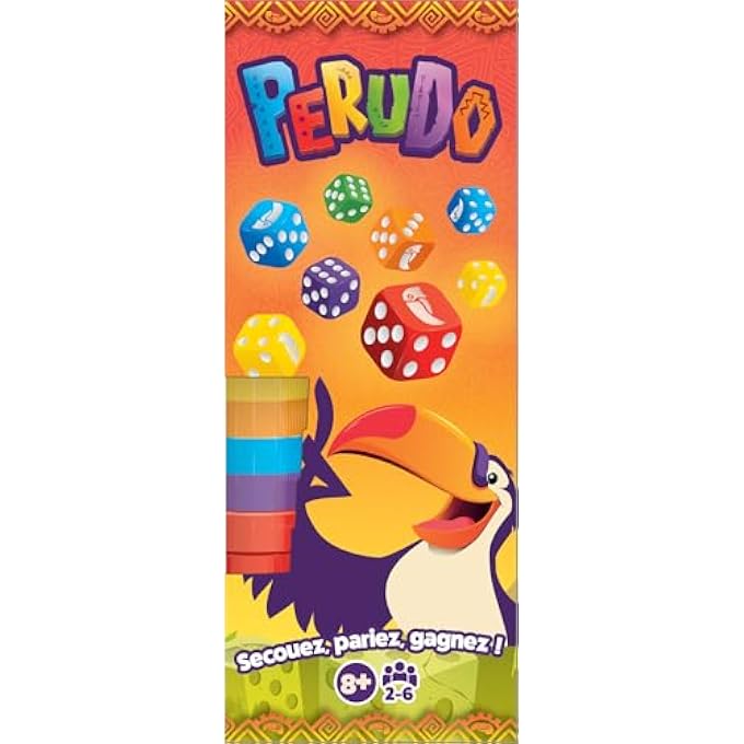 ASMODEE - Perudo Board Game for Adults and Children from 8 Years - Shake, Talk, Win - Dice Game and Bluff - 2 to 6 Players - 30 Minutes - French Version - Image 4