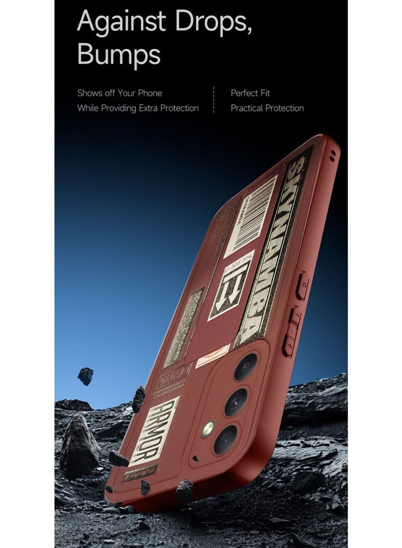 Techie غطاء حماية بمقبض يدوي مغناطيسي من السيليكون لهاتف سامسونج جالاكسي A34 - كستنائي - Image 5