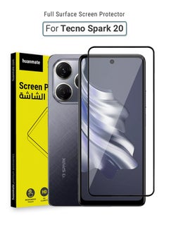Tecno Spark 20 Screen Protector – Premium Edge to Edge Tempered Glass, High Transparency, Delicate Touch, Anti-Explosion, Smooth Arc Edges, Easy Installation