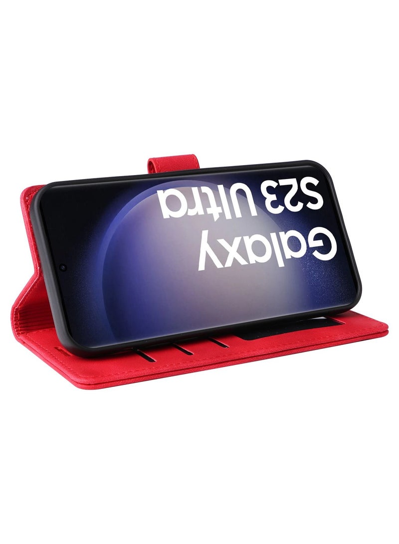 Suteni Flip Cover Hidden Card Slots Leather Phone Case for Samsung - Image 3