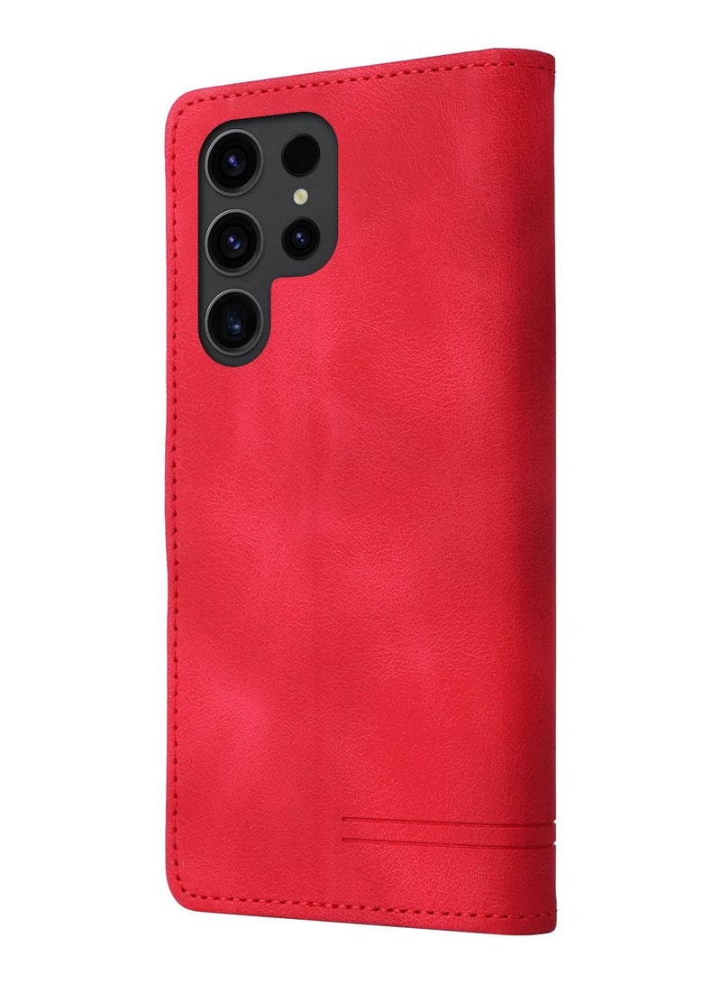 Suteni Flip Cover Hidden Card Slots Leather Phone Case for Samsung - Image 2