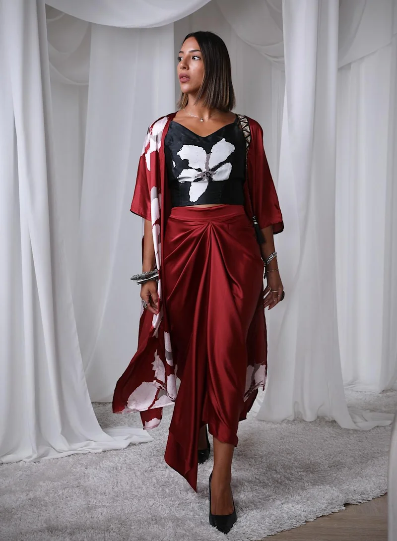 ECSTACY Cape Dress set