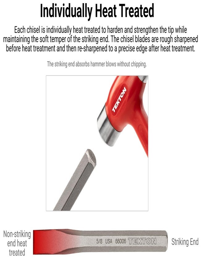 TEKTON 1 Inch Cold Chisel | 66009 | Made in USA - Image 3