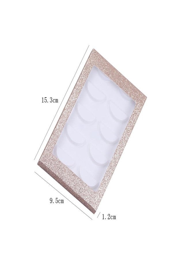 lasenersm 6 Packs 5 Pairs Eyelash Storage Book Eyelash Tray Holder Plastic Lash Tray Holder Eye Lash Tray Plastic Empty False Eyelash Trays Container Eyelash Storage Case Box, White - Image 2