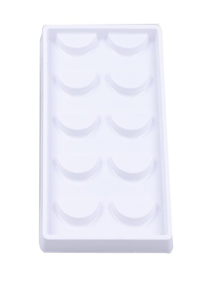 lasenersm 6 Packs 5 Pairs Eyelash Storage Book Eyelash Tray Holder Plastic Lash Tray Holder Eye Lash Tray Plastic Empty False Eyelash Trays Container Eyelash Storage Case Box, White - Image 4