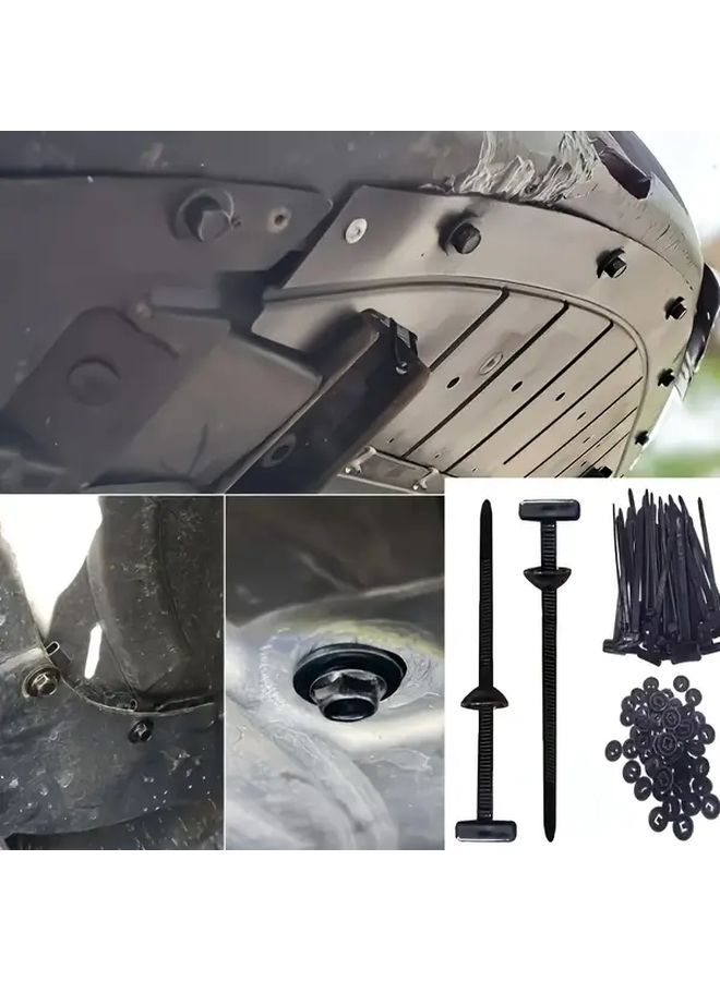 150 Pieces Self Locking Nylon Cable Ties Heavy Duty With Storage Rack For Automotive Office Outdoor - Image 2