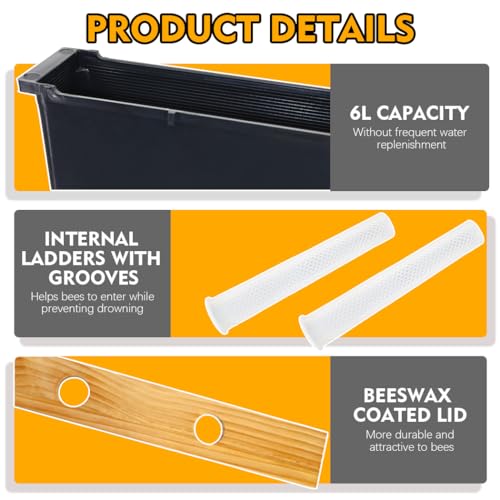 BeeCastle Bee Pro Feeder Beehive Frame Feeder Deep Frame Water Feeder for Beekeeping Bee Feeding Tools - Image 2