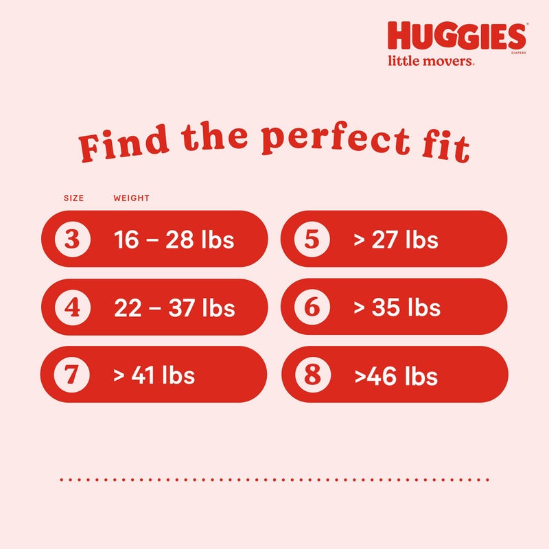 Huggies Size 8 Diapers, Little Movers Baby Diapers, Size 8 (46+ lbs), 72 Count - Image 2