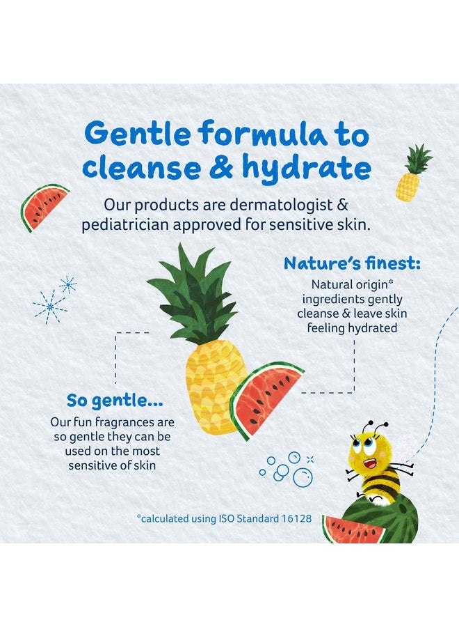تشايلدز فارم Childs Farm، غسول الشعر والجسم للأطفال للبشرة الجافة والحساسة، بنكهة البطيخ والأناناس العضوي، ينظف بلطف، نباتي، خالٍ من القسوة، 8.4 أونصة سائلة - Image 5